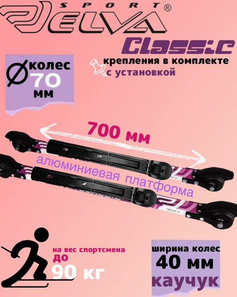 Лыжероллеры с креплениями ELVA CL70-40R, - купить с доставкой по ...