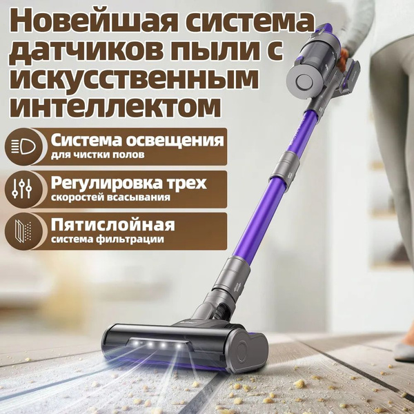 Пылесос вертикальный беспроводной мощный для дома и автомобиля - купить ...