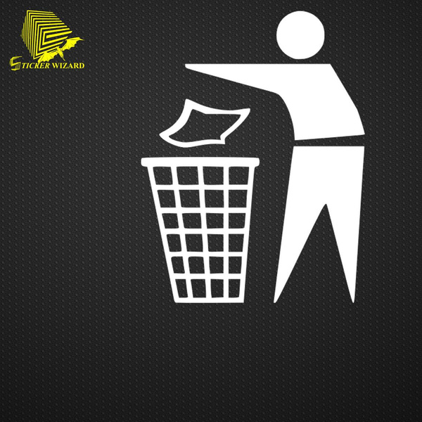 Наклейка виниловая на прозрачной основе "Место для сбора мусора ...