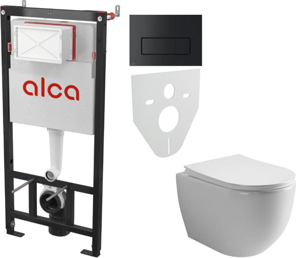Комплект Унитаз подвесной Ceramicanova Mia Rimless CN1805 / Инсталляция ...