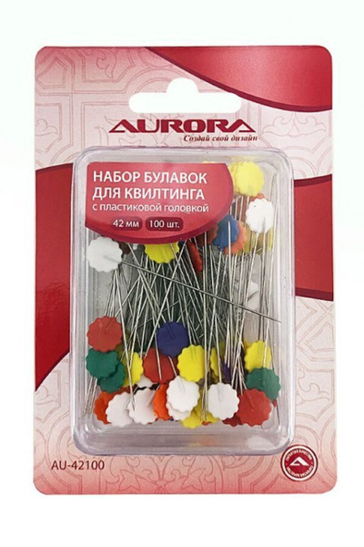 Булавки с плоской головкой, 42 мм, 100 шт. AU-42100 купить на OZON по ...