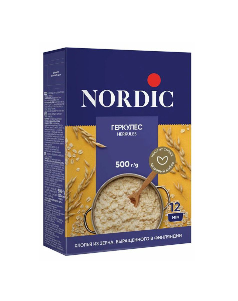 Хлопья овсяные Геркулес финский, Nordic, 500 г, Россия купить на OZON ...