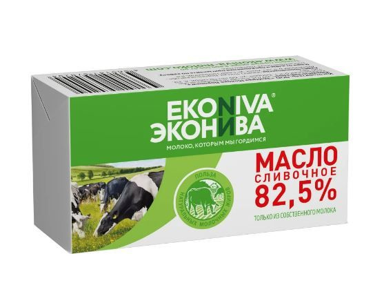 Масло сливочное 82,5% 180 г, ЭкоНива купить на OZON по низкой цене ...