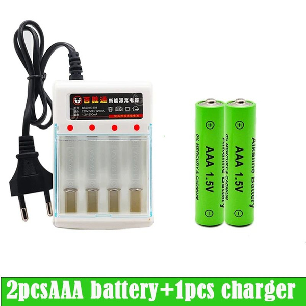 Аккумулятор AAA1.5V Новый 3000 мАч заряжаемый аккумулятор + зарядное ...