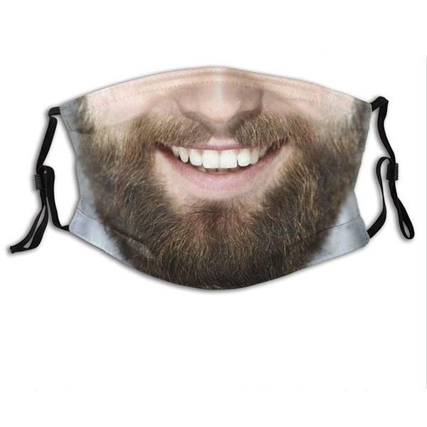 3D реалистичная маска для лица с забавными принтами, многоразовая ...