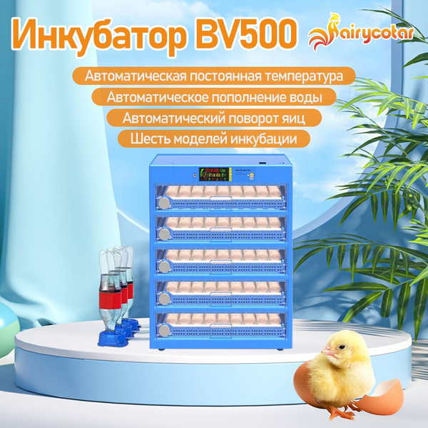 BV500 Hairycotar инкубатор для яиц автоматический на 500 яиц, с ...