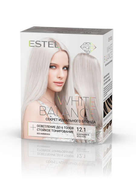 ESTEL Набор для осветления и тонирования волос WHITE BALANCE, тон 12.1 ...