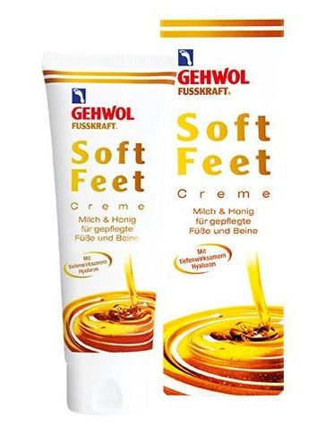 Шелковый крем для ног Молоко и Мед с Гиалуроновой кислотой Soft Feet ...