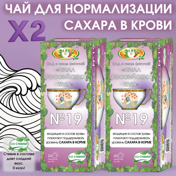 Чай для снижения сахара в крови, диабет, 2 штуки - "Сила российских ...
