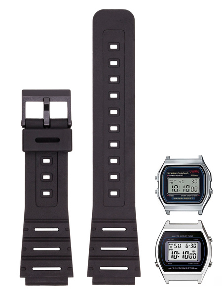 Ремешок для часов CASIO силиконовый 18мм черный купить на OZON по ...