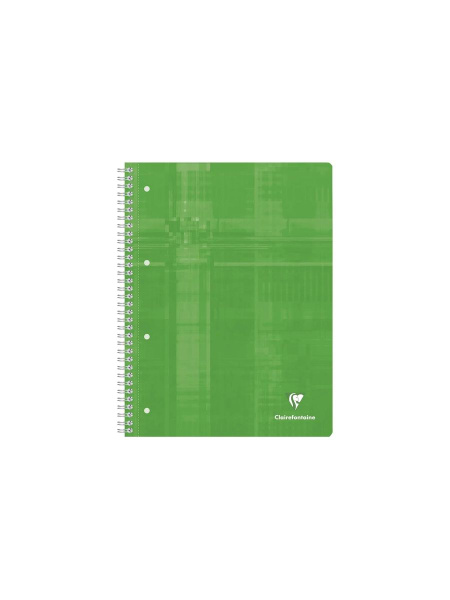 Тетрадь Clairefontaine на пружине, A4+, линейка, 90 г, Зеленый купить ...
