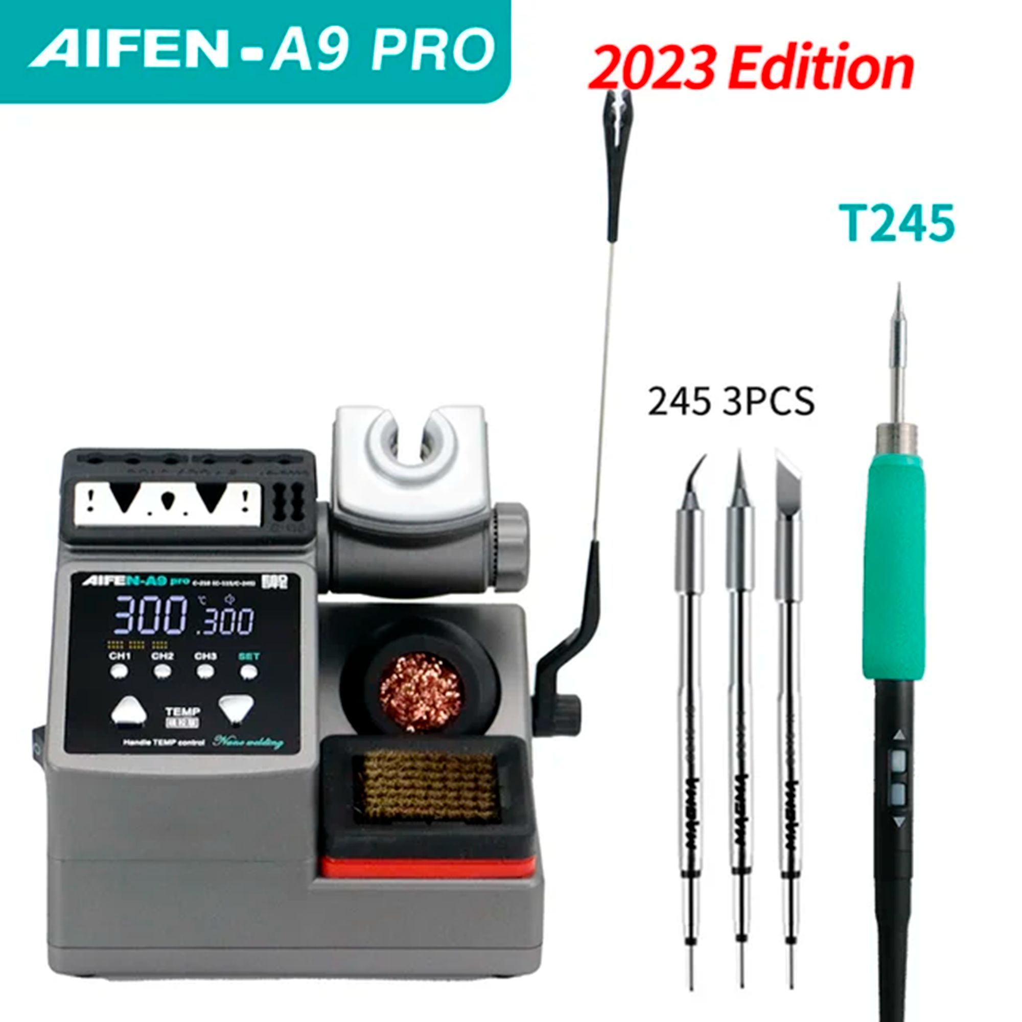 Паяльная станция Aifen А9 Pro + C245 3 шт