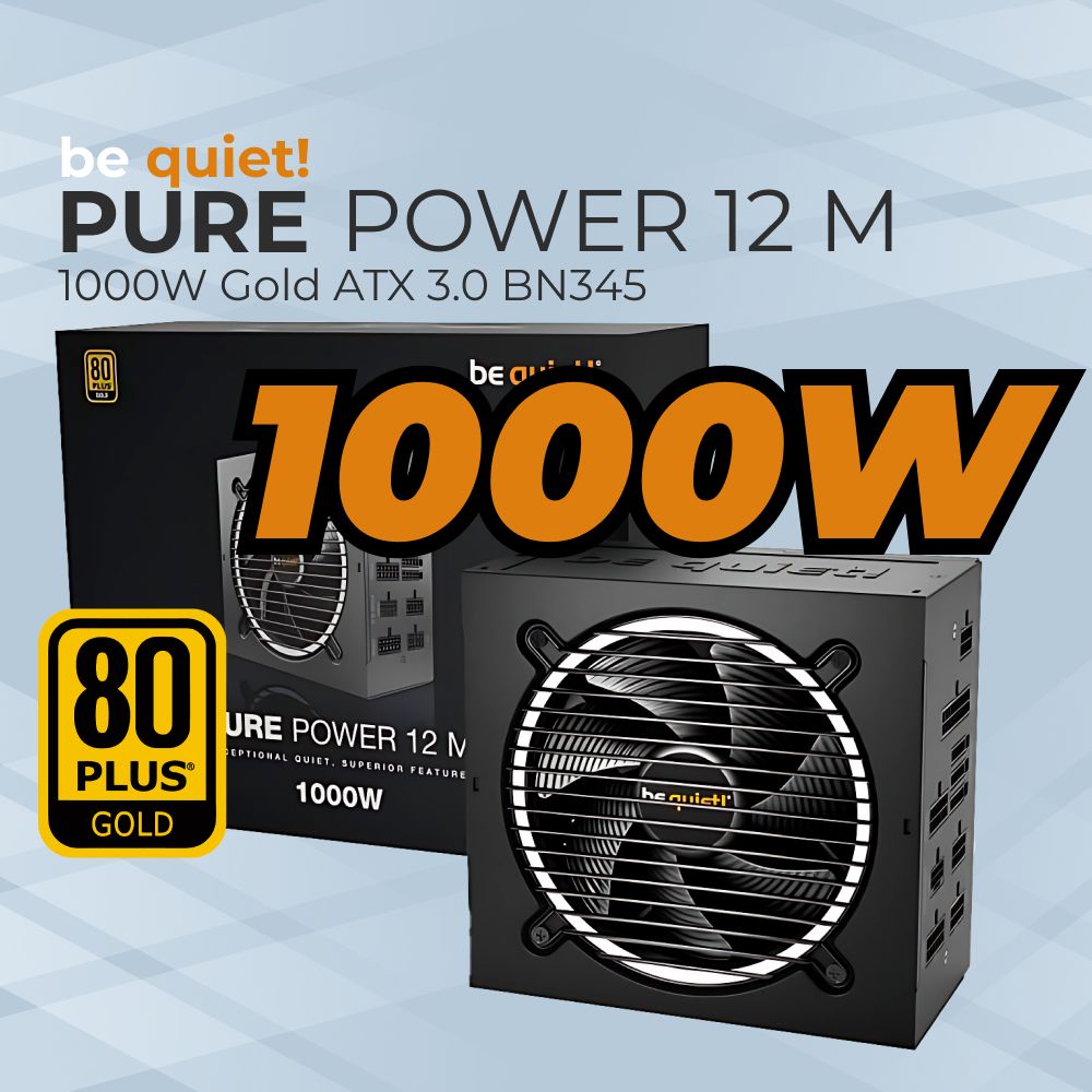 BEQUIET PURE POWER 12M ［1000W］80PLUS ゴールド認証取得、ATX 3.0