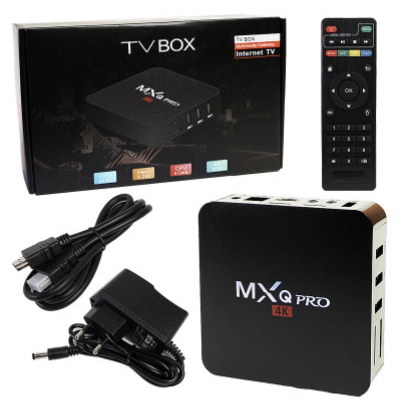 ТВ-ресивер Цифровая приставка TV BOX MXQ PRO 4K 5G , черный