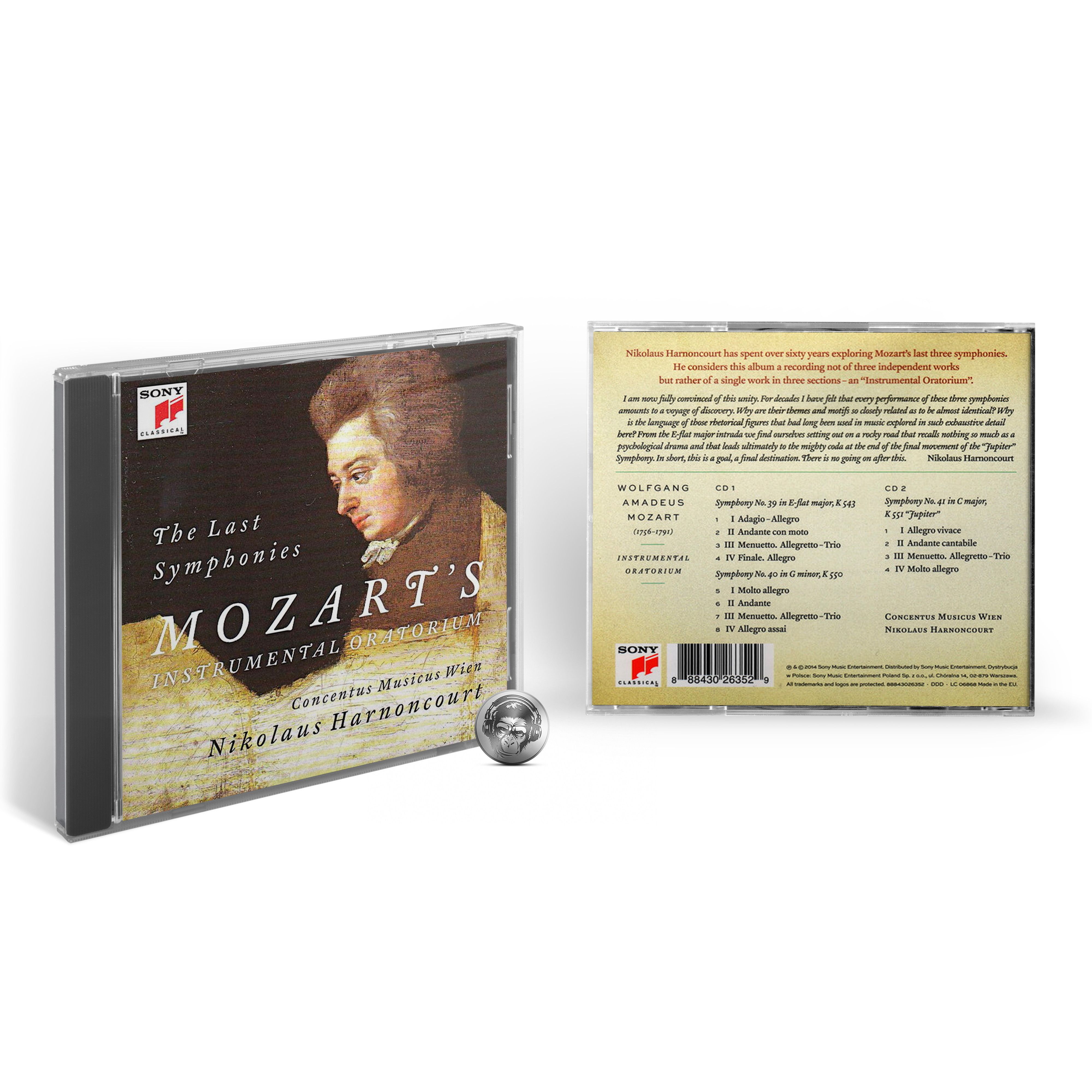 Nikolaus Harnoncourt - Mozart: Symphonies Nos.39, 40, 41 (2CD) 2014 Jewel Музыкальный диск