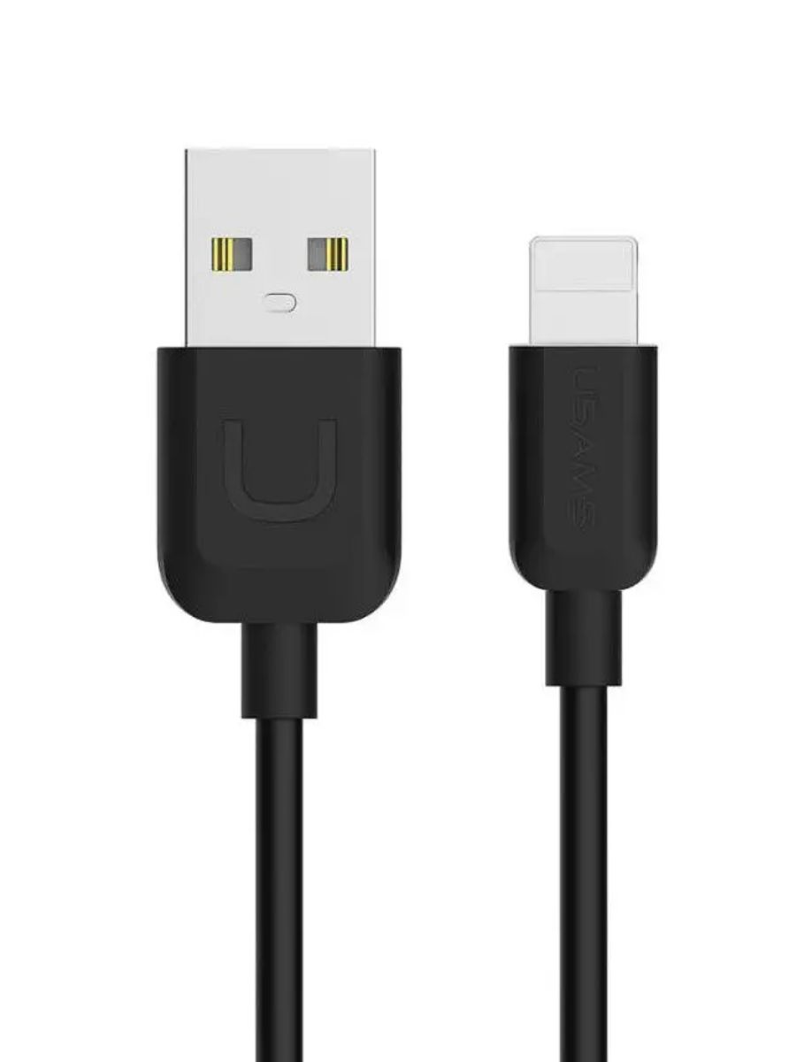 USAMSКабельдлямобильныхустройствUSB2.0Type-A/AppleLightning,1м,черный