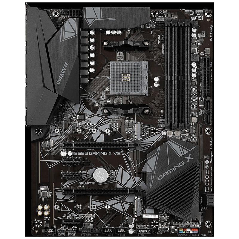 МатеринскаяплатаGIGABYTEB550GAMINGXV2V2(AM4,AMDВ550,128ГБ,PCIE4.0),B550GAMINGXV2