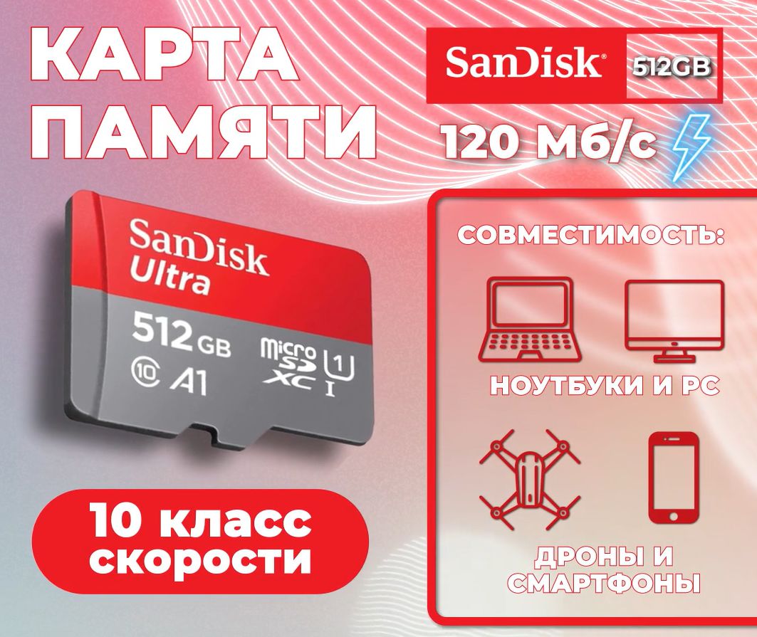 КартапамятиSanDiskUltra512ГБ