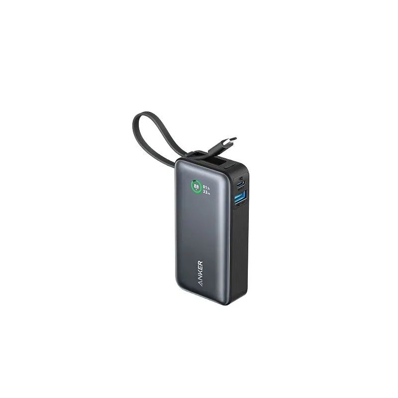 ВнешнийаккумуляторAnkerNanoPowerBank10000mAh(30WBuilt-inUSB-Ccable)-Black