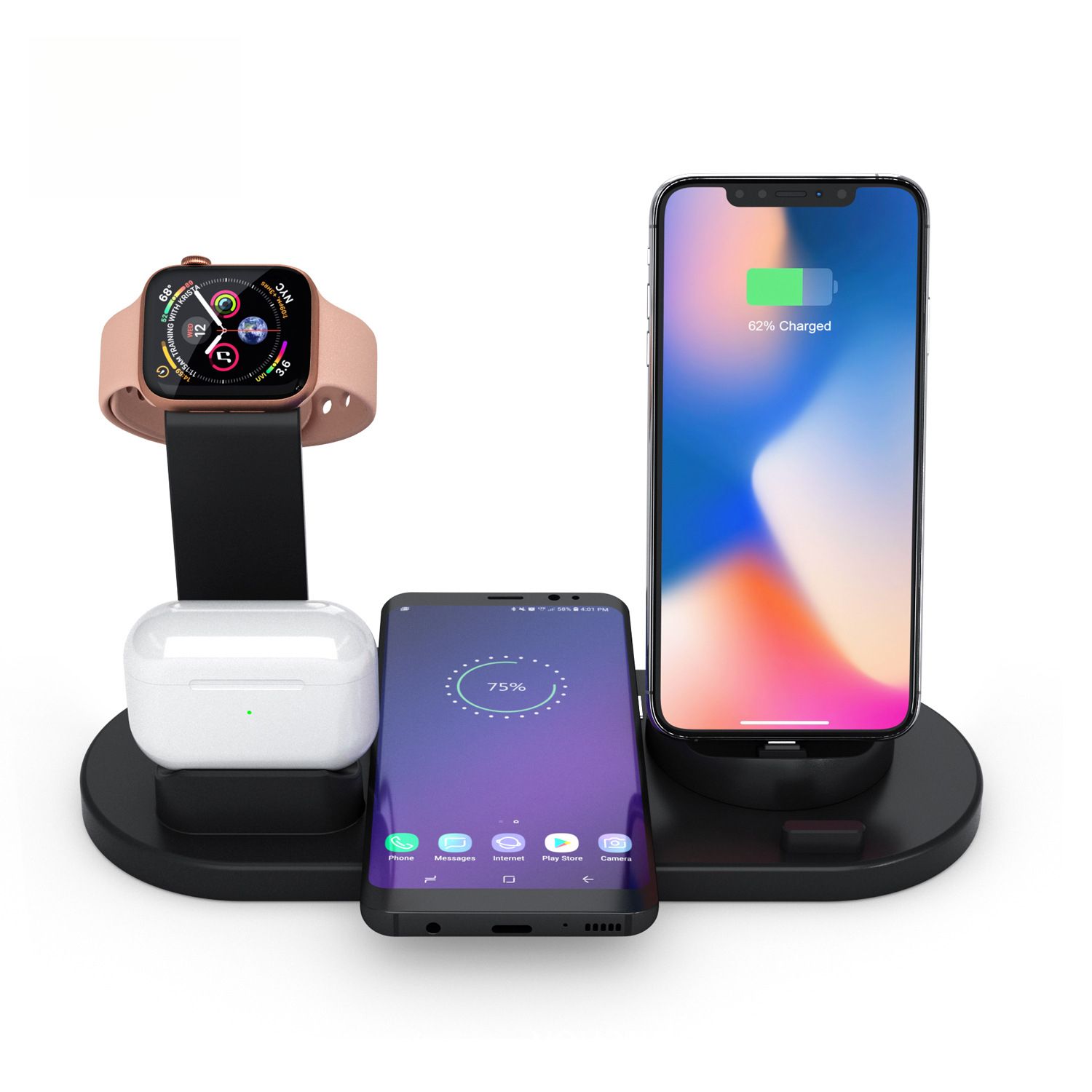 Беспроводная док станция Apple. Док станция Wireless Charger. Беспроводная док станция 3 в 1. Беспроводная зарядка подставка для iphone 14 Pro Max.