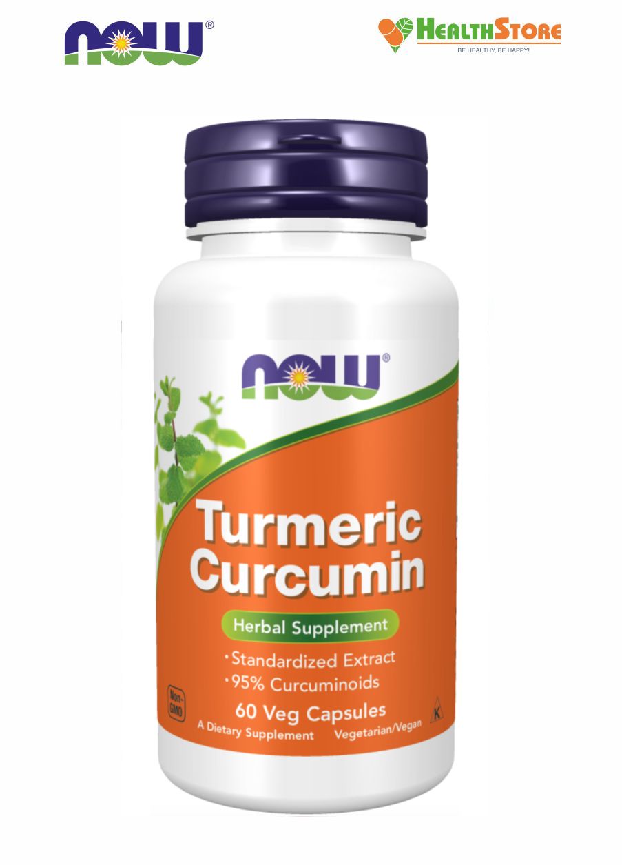 NOW Turmeric Curcumin 60 капсул Нау Куркумин Экстракт 95% 665 мг куркума