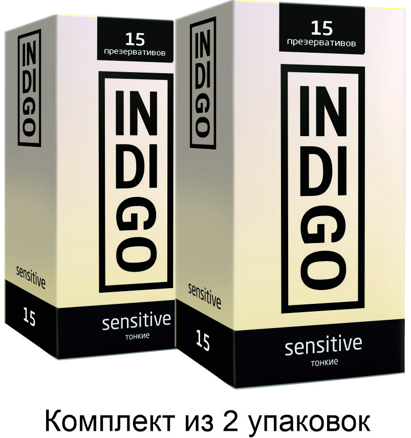 Презервативы INDIGO Sensitive №30 ультратонкие / комплект из 2 уп по 15 шт