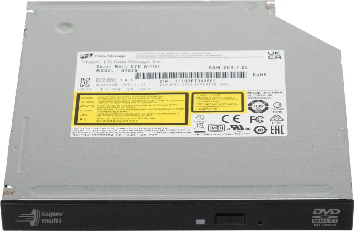 Оптический привод DVD RW SATA 8X INT SLIM BLACK GTC2N LG