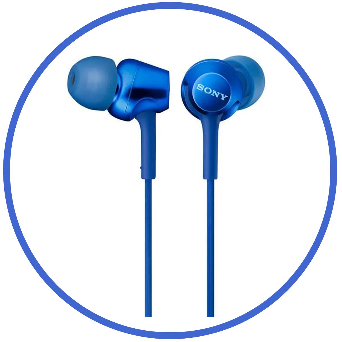 MDR-EX255AP L проводные наушники Sony с микрофоном, цвет синий