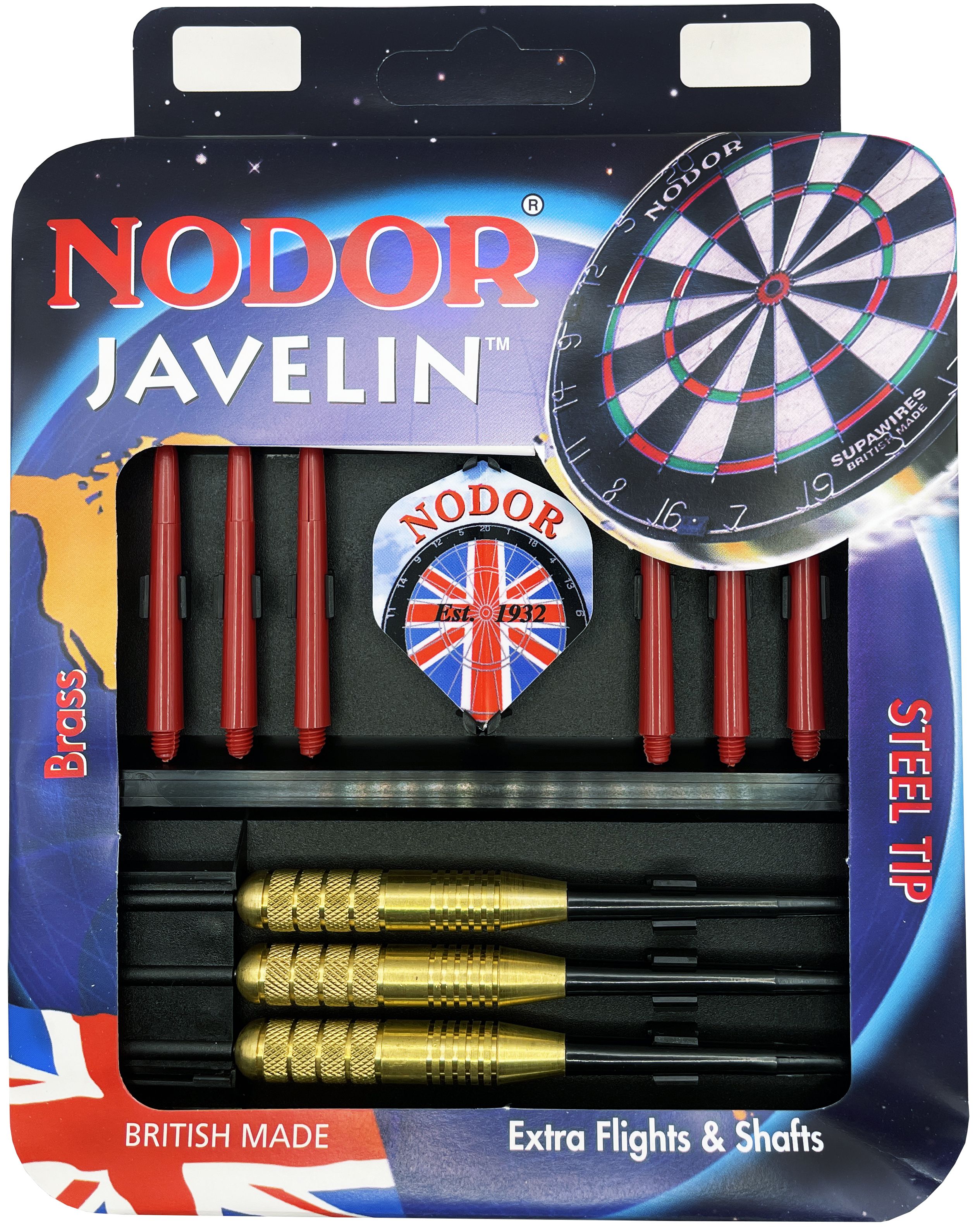 Набор из дротиков 26гр Nodor Javelin Brass steeltip c аксессуарами