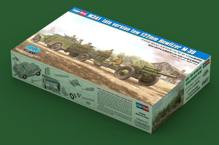 HOBBYBOSS 1/35 84537 M3A1 буксировочная 122-мм гаубица М-30 последней версии Автомобиль