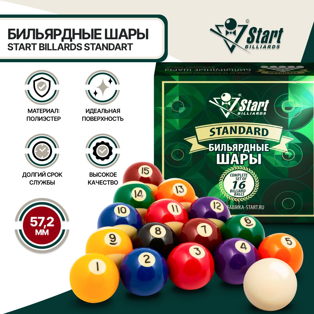 Шары для бильярда Start Billiards Standard 57,2 мм