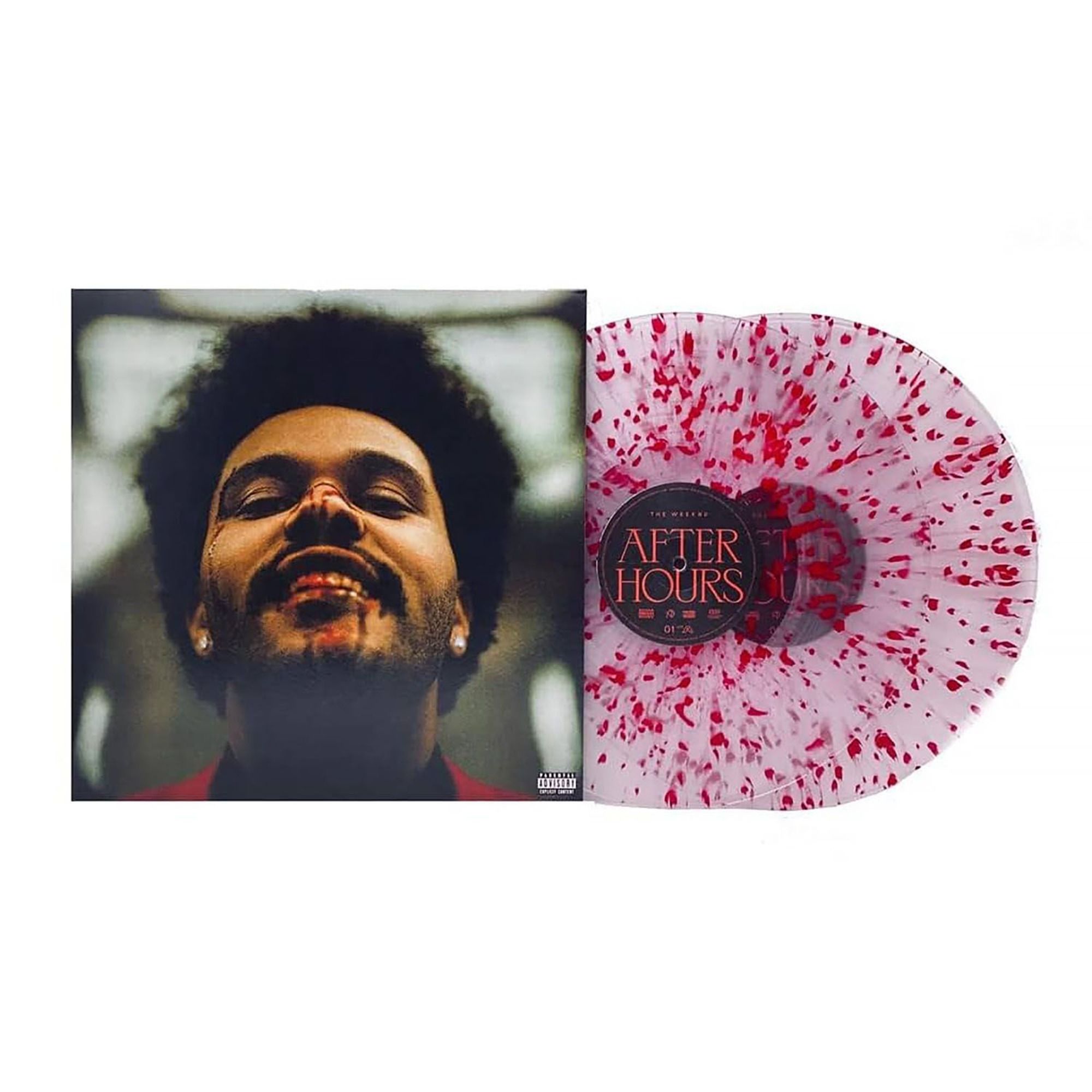 Виниловая Пластинка The Weeknd - After Hours 2 x LP Clear w/ Red Blood Splatter VINYL