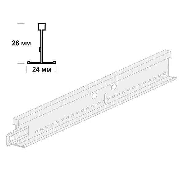 Профиль к подвесному потолку 0,6 м Armstrong Retail ZN Т-24 60шт