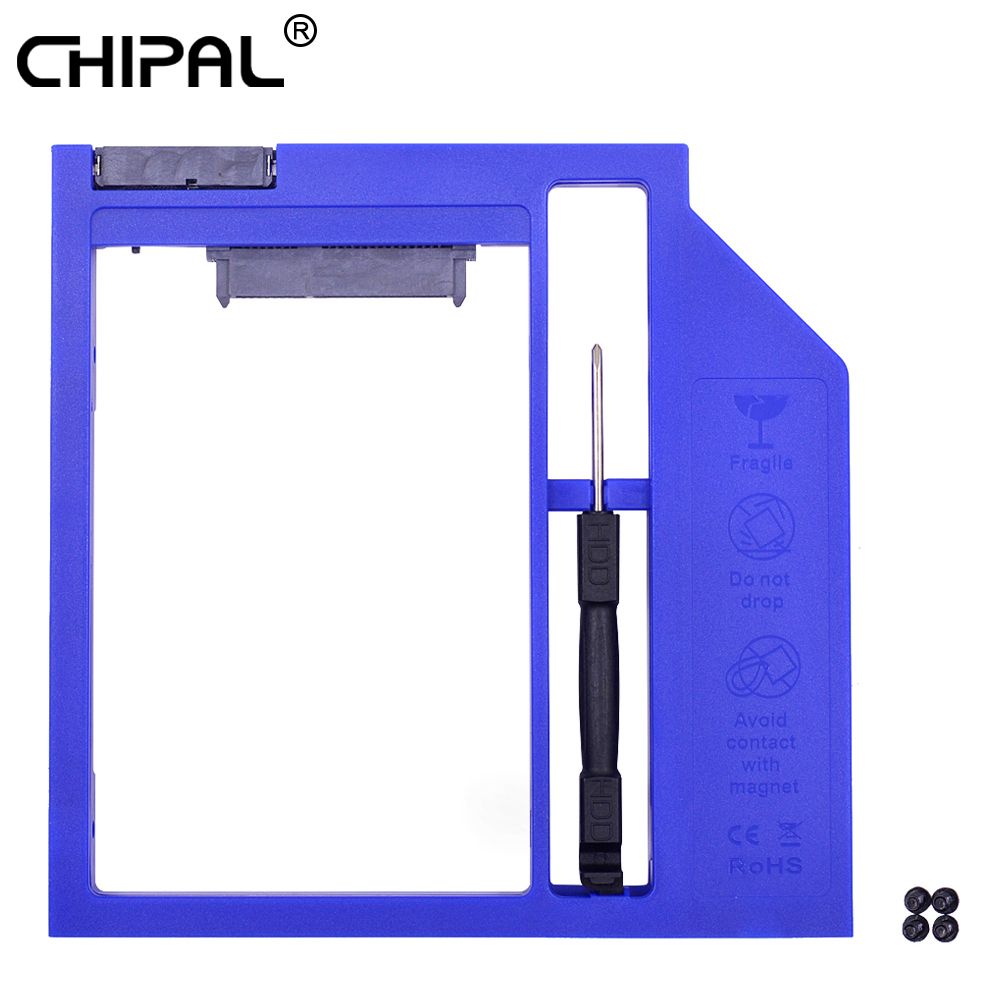 СалазкидляноутбукCHIPALОптибейголубой9,5ммSATA3.0caddyАдаптерCDtoHDDиSSDдля2,5