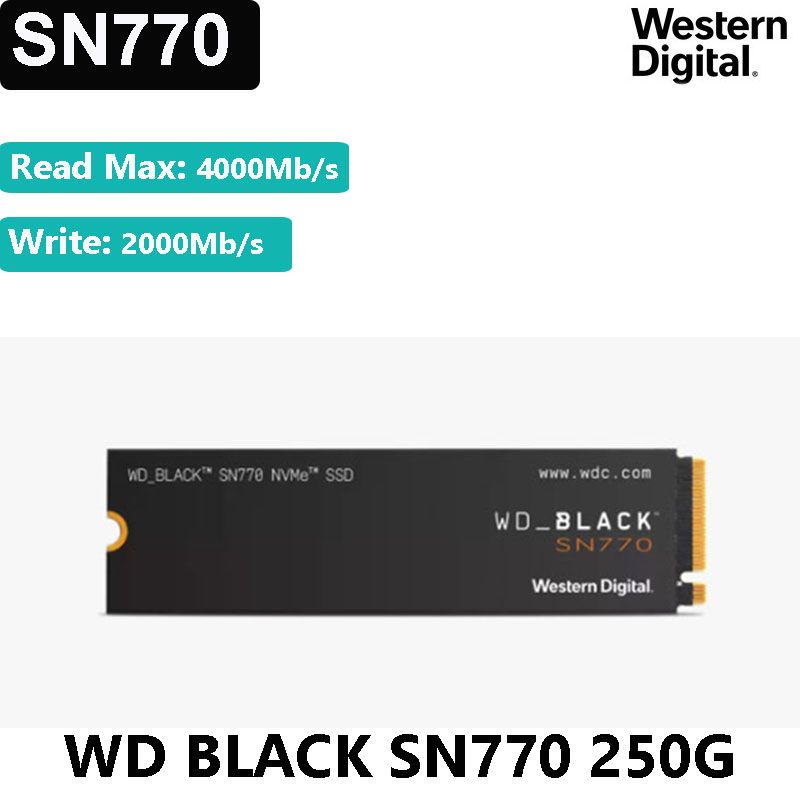 Твердотельный накопитель WD Black SN770 250GB NVMe SSD Твердотельный накопитель