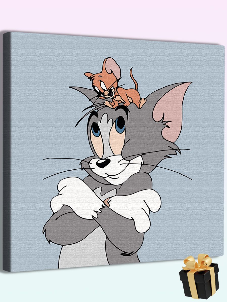 Картина по номерам Том и Джерри / Tom and Jerry холст на подрамнике 20*20 -  купить с доставкой по выгодным ценам в интернет-магазине OZON (653555408)