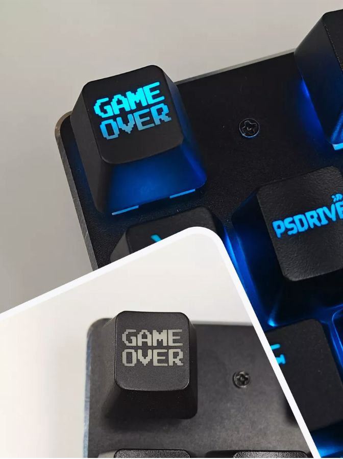 Кейкап для механической клавиатуры, keycap, кнопка с рисунком Game over