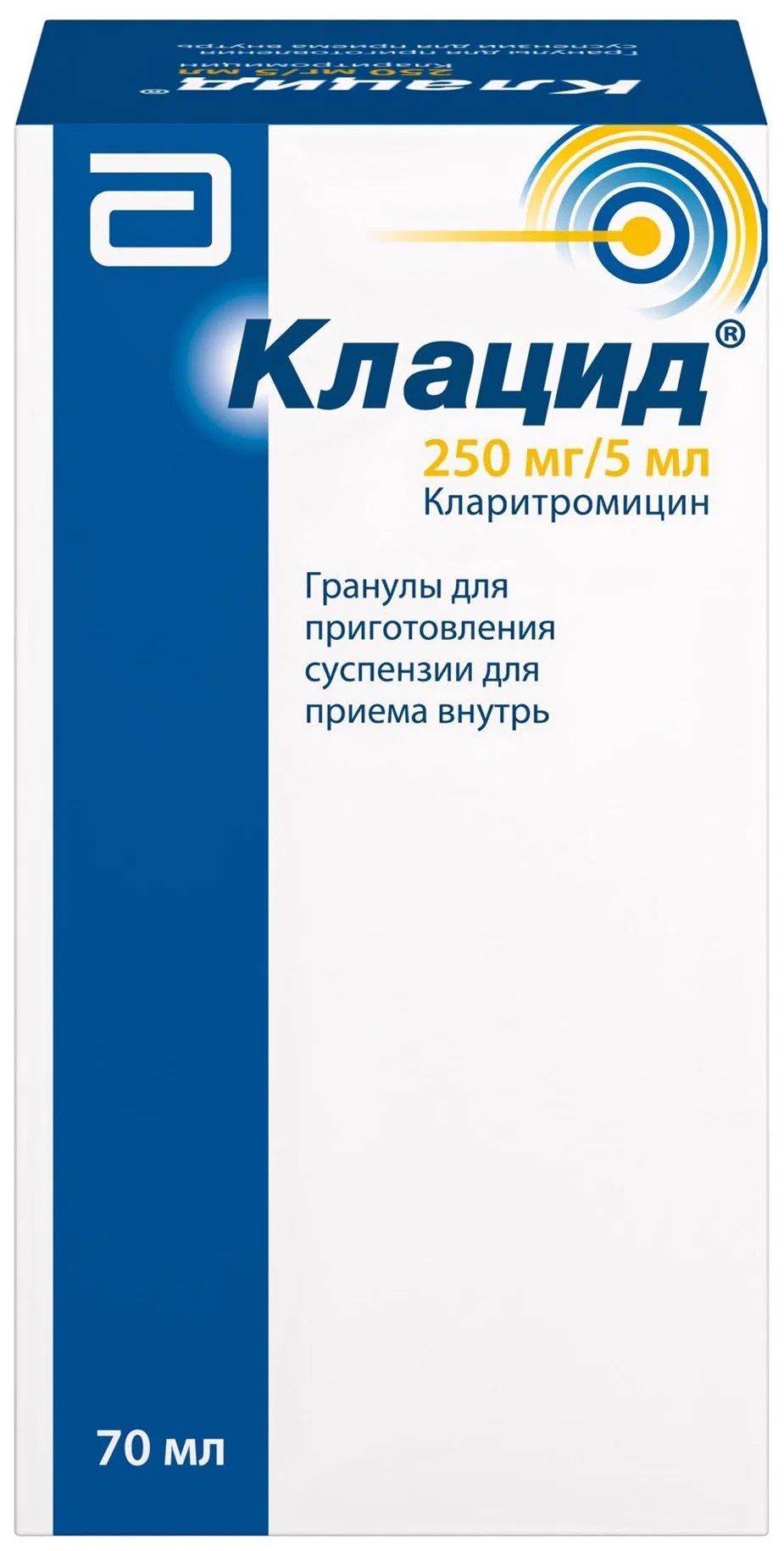 Клацид, гранулы 250 мг/5 мл, шприц 49.5 г — купить в интернет-аптеке OZON.  Инструкции, показания, состав, способ применения