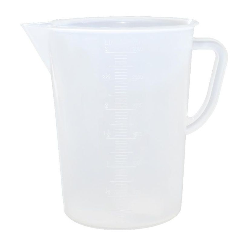 Стакан лабораторный КНР с носиком и ручкой, градуированный, полипропилен, 3000 мл (11000832)