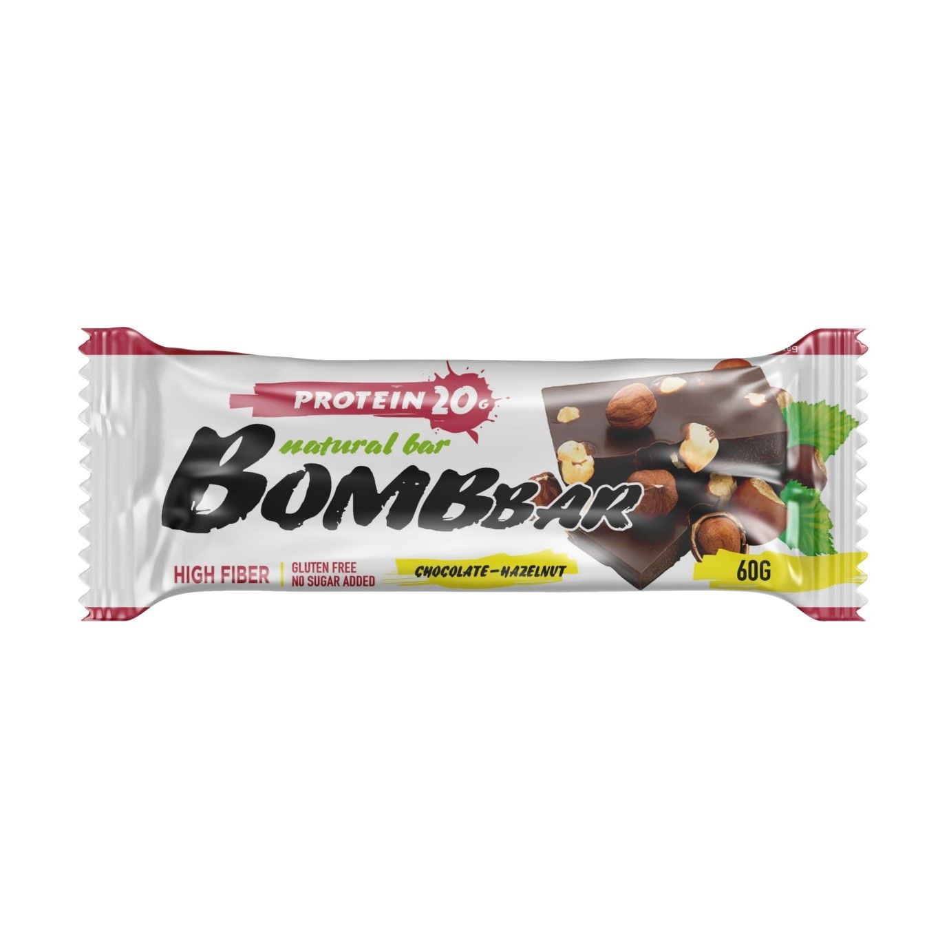 Bombbar Протеиновый батончик без сахара "Шоколад-фундук", 60 г