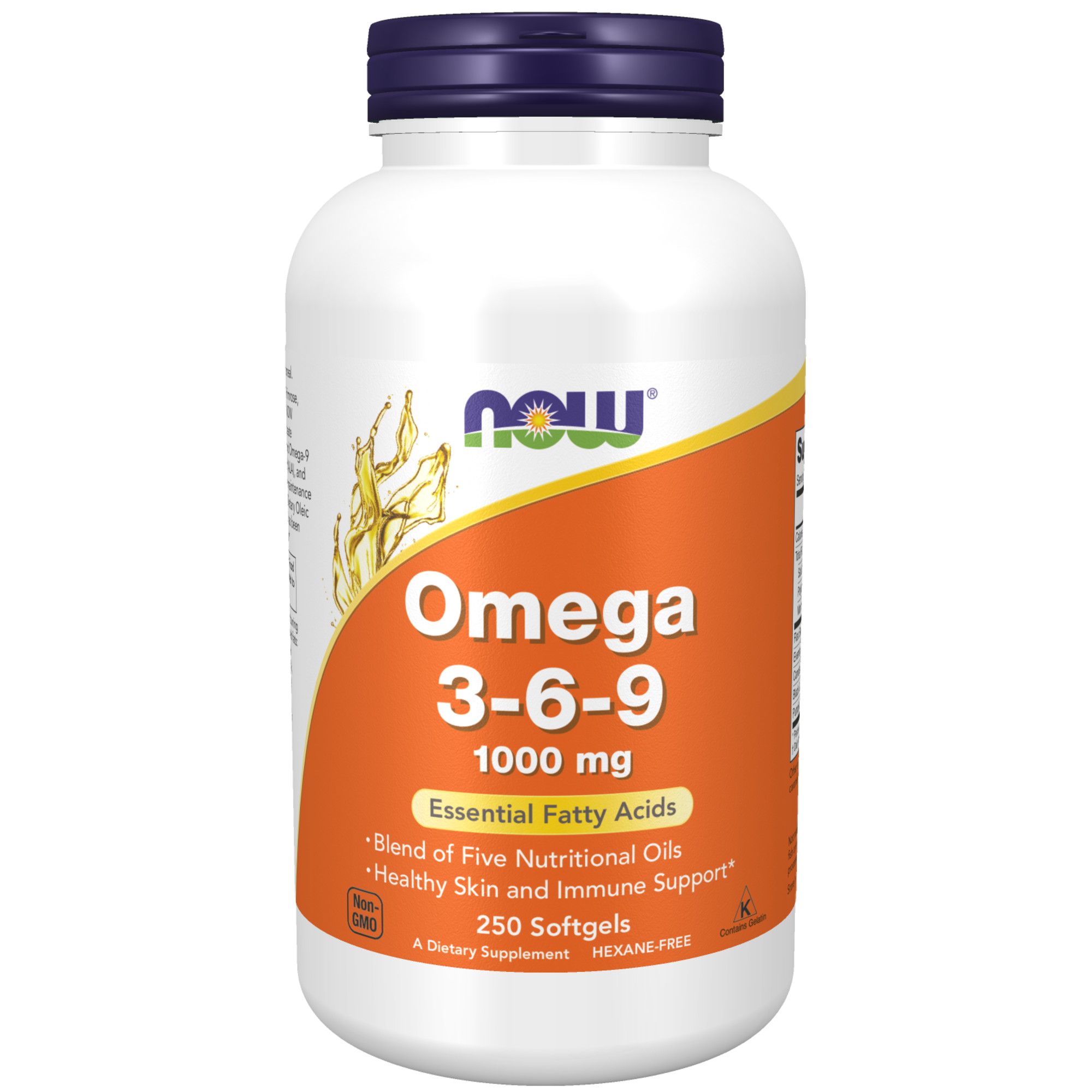 NOW Omega 3-6-9, Омега 3 6 9, 250 капсул