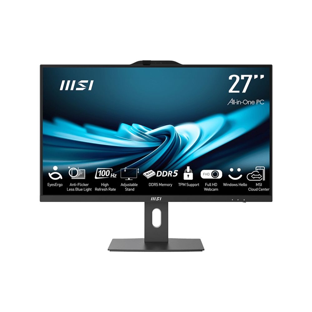 MSI 27" Моноблок PRO AP272P (Intel Core i3-14100, RAM 16 ГБ, SSD 512 ГБ, Intel UHD Graphics 730, DOS), 9S6-AF8321-636, черный