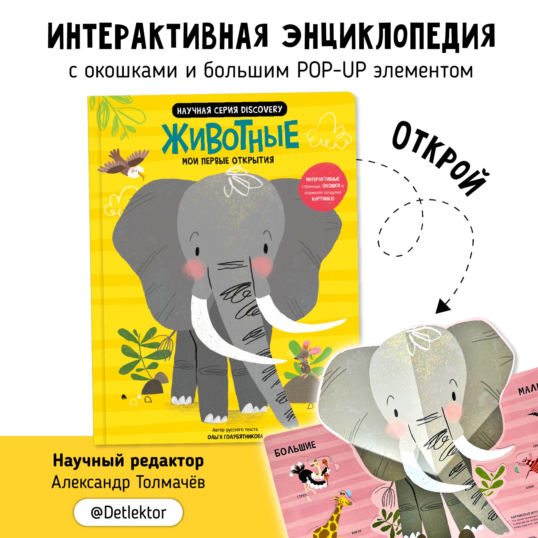 Познавательная развивающая книга с окошками и интерактивными страницами для детей I Счастье внутри | Голубятникова Ольга