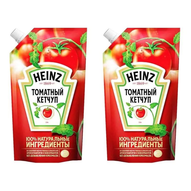 Heinz Кетчуп, Томатный, 320 гр., 2 уп.