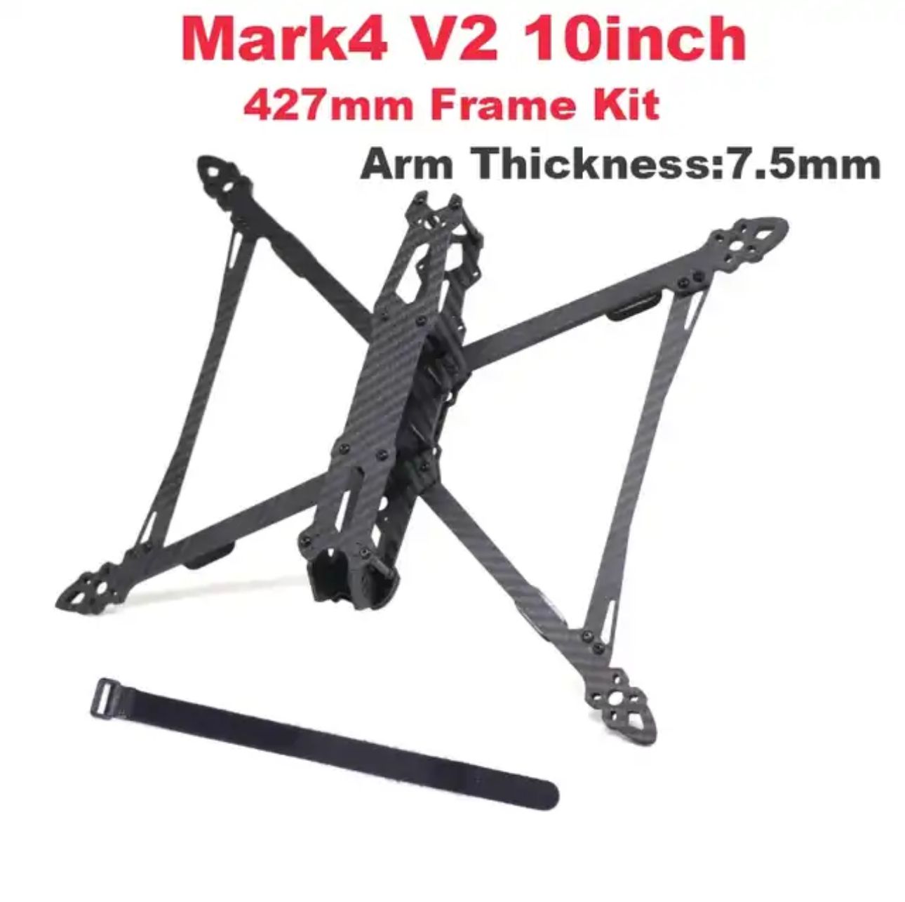 Рама квадрокоптера, MARK4 Frame Kit 10 дюймов, 4-осевая из углеродного волокна, для FPV полетов