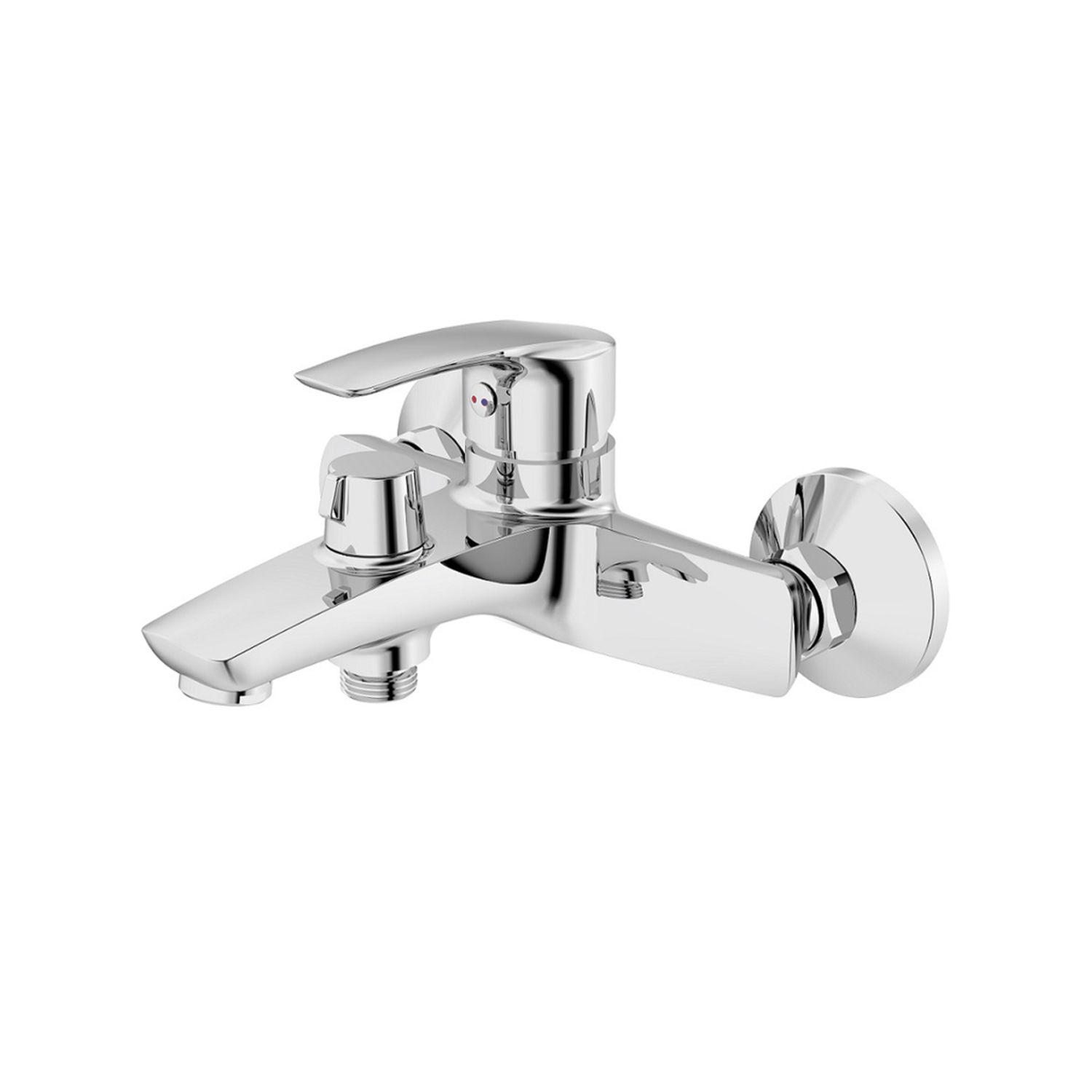 Фото товара на маркетплейсе ozon Смеситель для ванны с керамическим дивертором Iddis, латунь, хром, Ray, RAYSB02i02WA