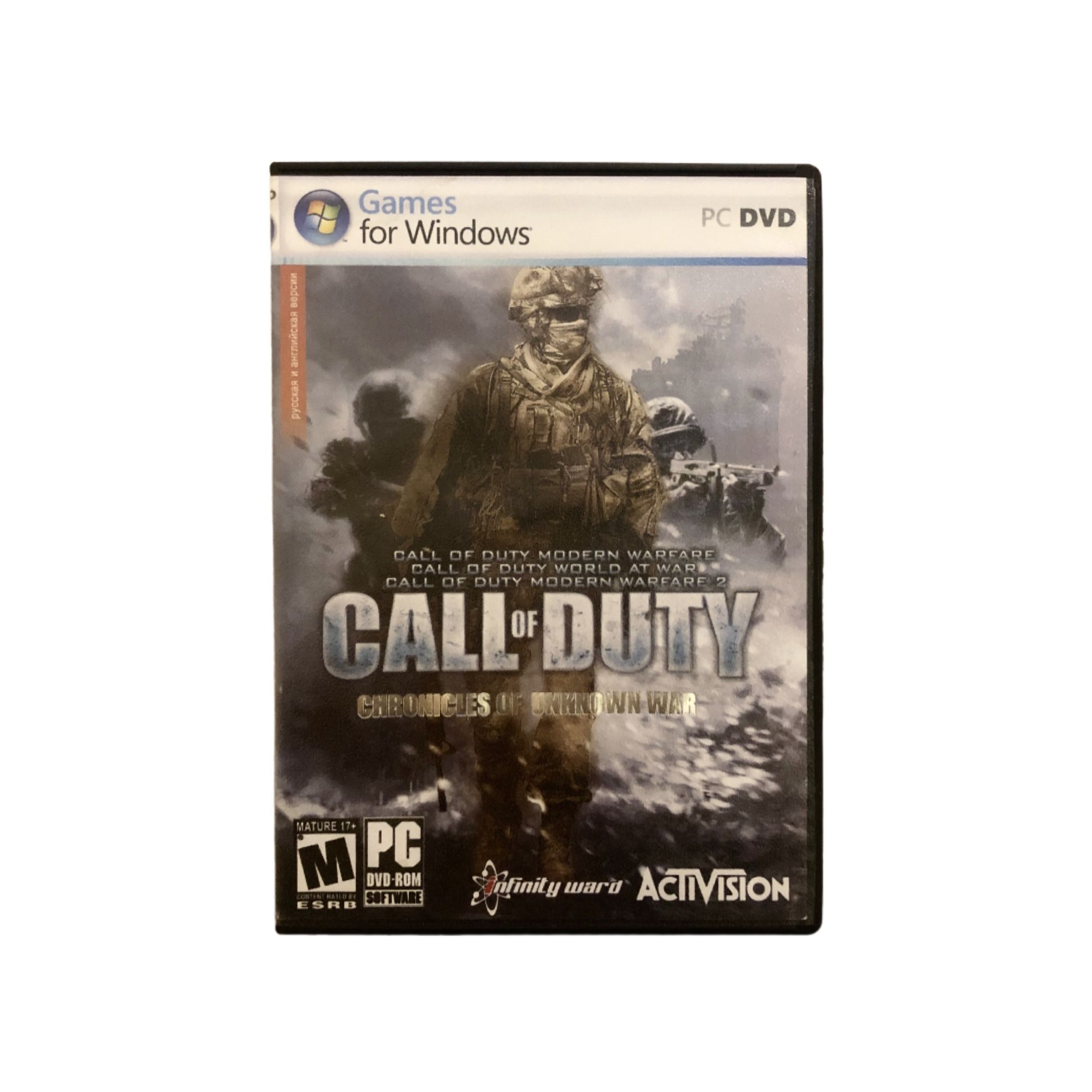 Игра Игра PC Call of Duty: Chronicles of Unknown War (Сборник) Modern Warfare 1&2, World at War - (FPS, Шутер от первого лица, Activision, 2007-2009) (PC, Windows, Оригинальный)