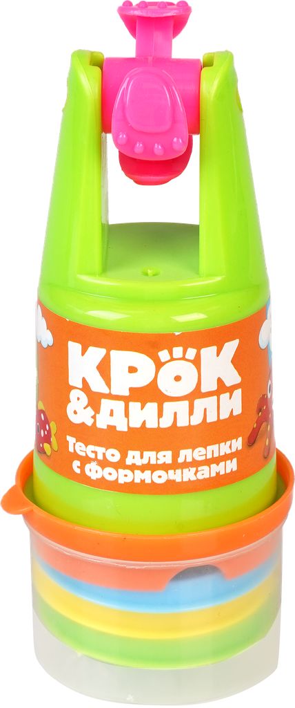 Тесто для лепки КРОК&ДИЛЛИ с формочками, 6 предметов, Арт. 995080059