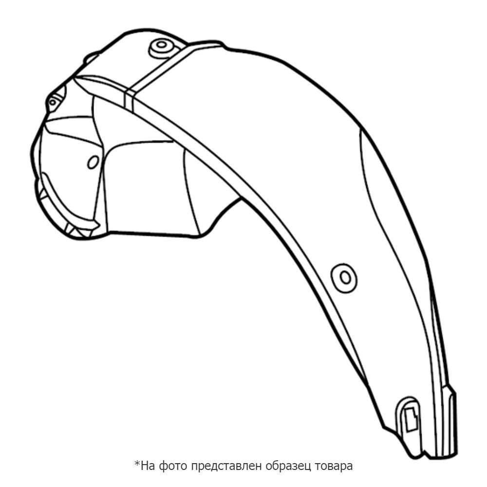 Подкрылок задний Rio 15-17 правый (на всю арку) 868224Y500 Akrado AK868224Y500