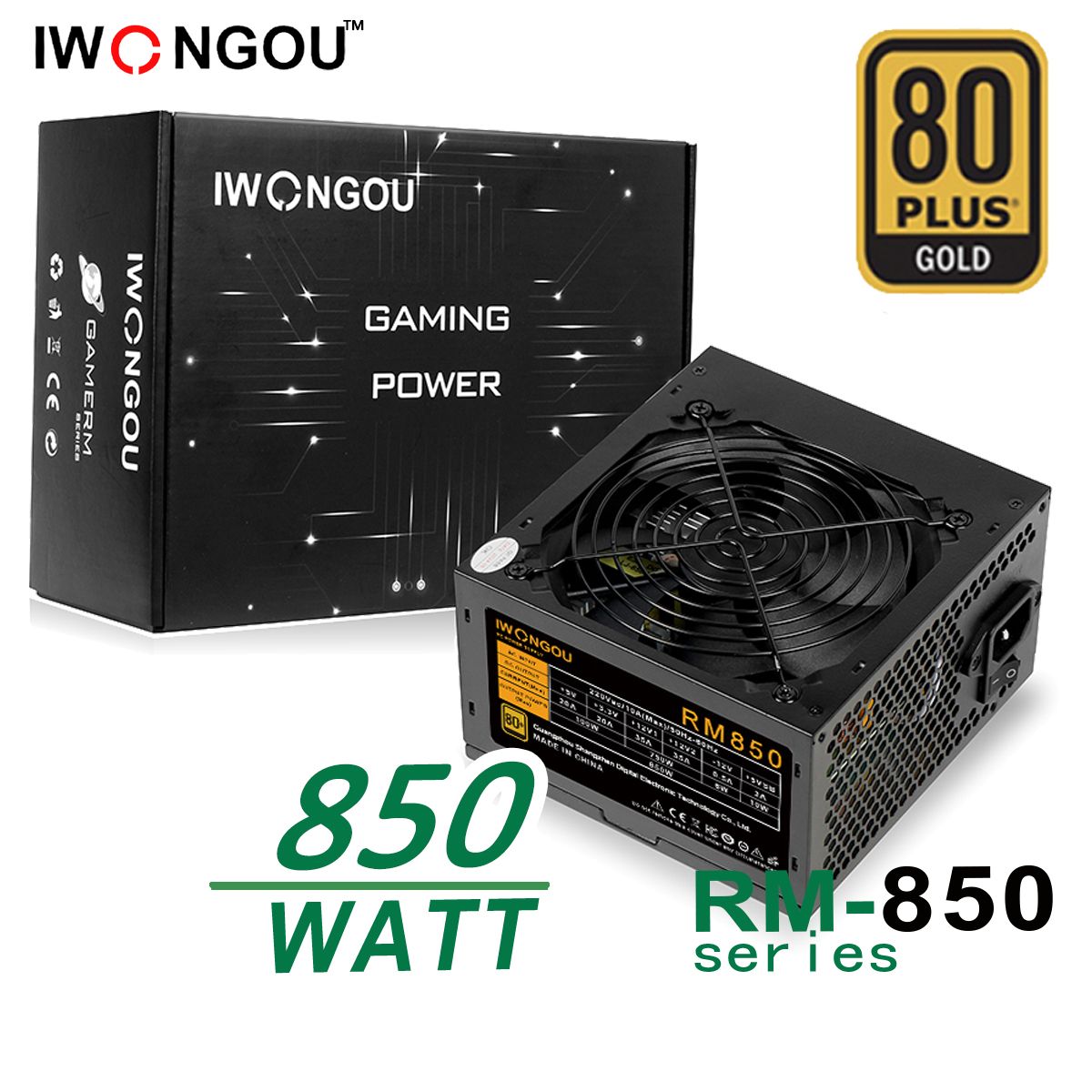 блокпитаниядляпк850WATX,12CMкулер,20+4Pin,2*CPU(4+4),2*PCI-E(6+2),8*SATA,4*IDE